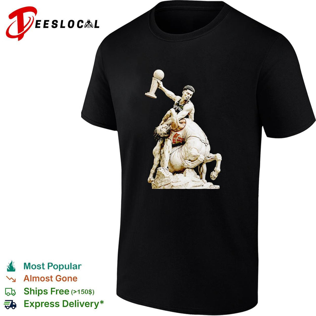 Soccer champion World Cup trophy marble centaur classical sculpture art dark shirt Unisex