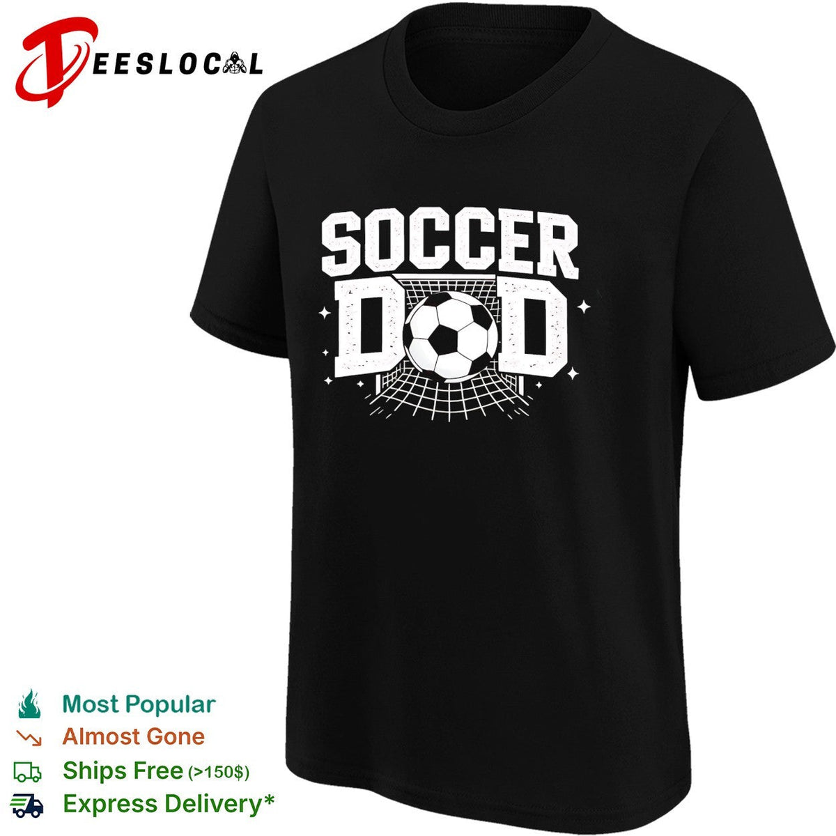 Soccer dad goal net ball bold text shirt Unisex