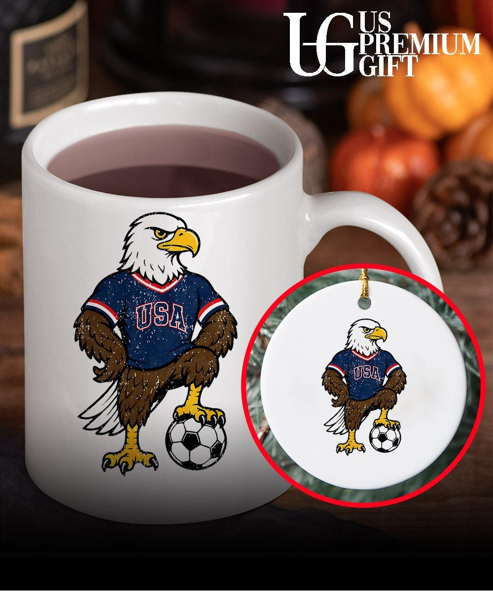 Soccer mascot Bald Eagle USA Team shirt Unisex