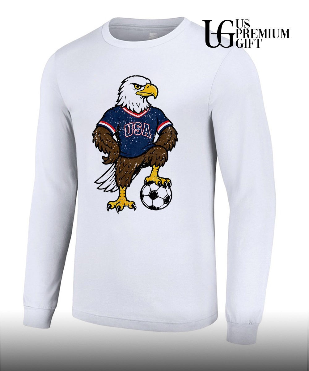 Soccer mascot Bald Eagle USA Team shirt Unisex