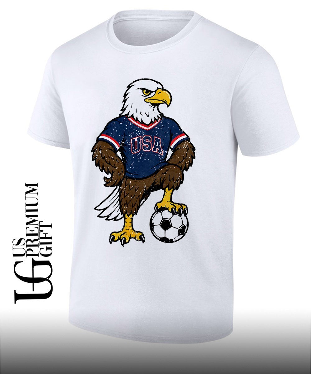 Soccer mascot Bald Eagle USA Team shirt Unisex