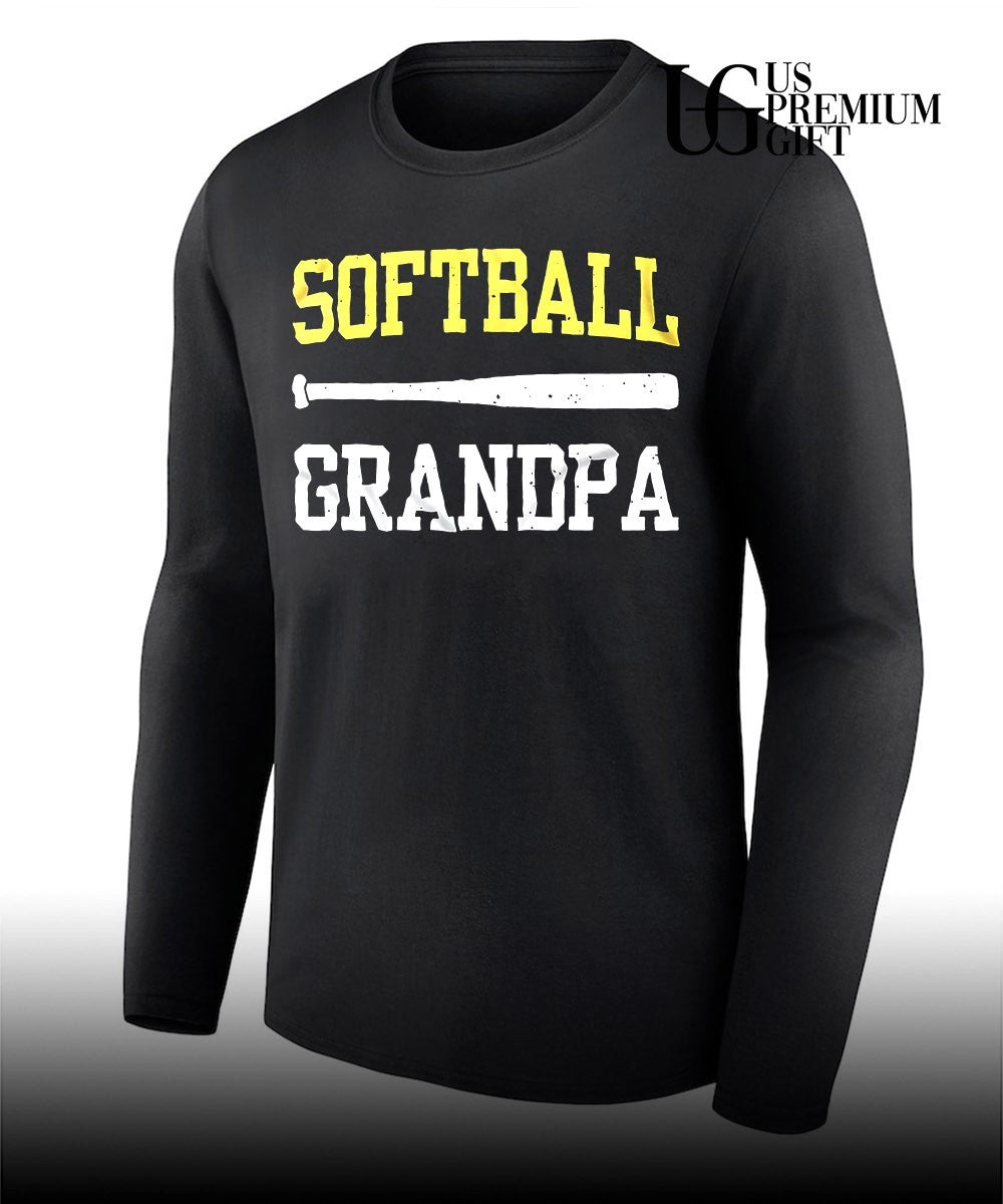 Softball Grandpa Crossed Bats Proud Grandfather Game Day shirt Unisex