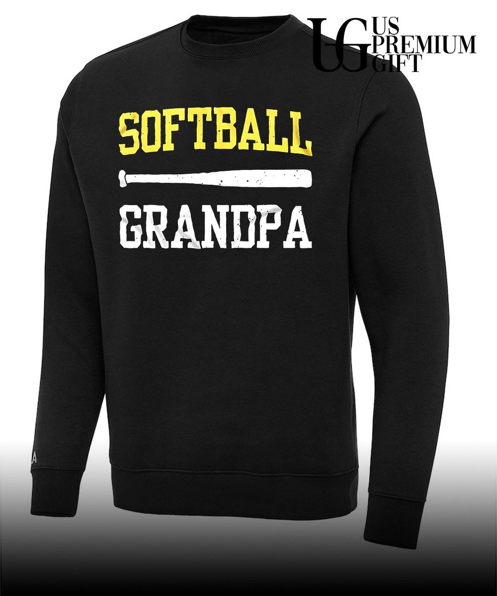 Softball Grandpa Crossed Bats Proud Grandfather Game Day shirt Unisex