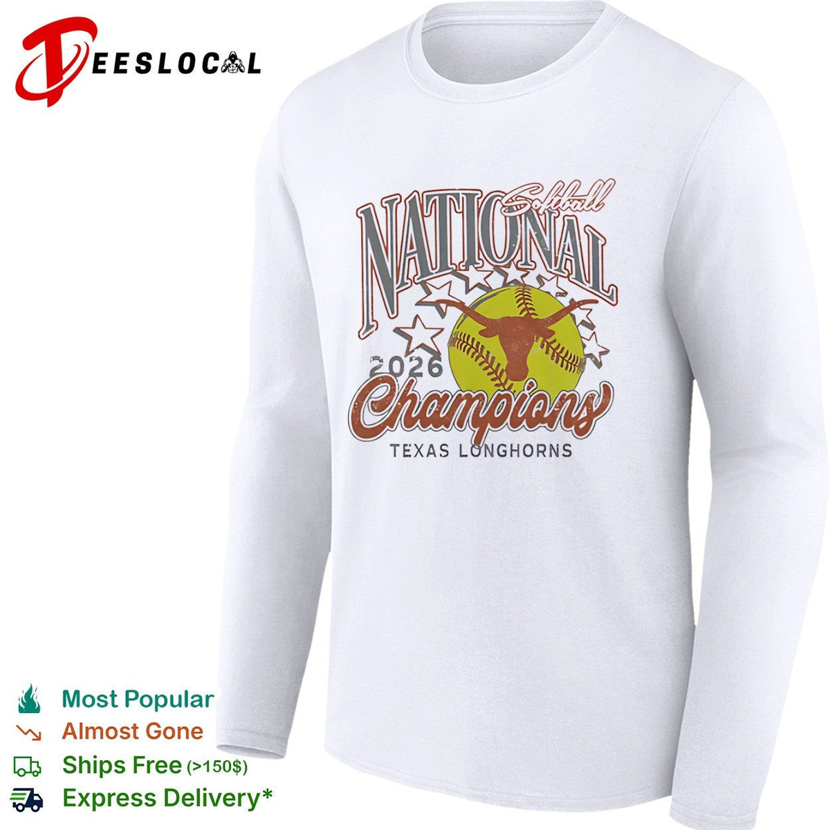 Softball National 2026 Champions Texas Longhorns shirt Unisex