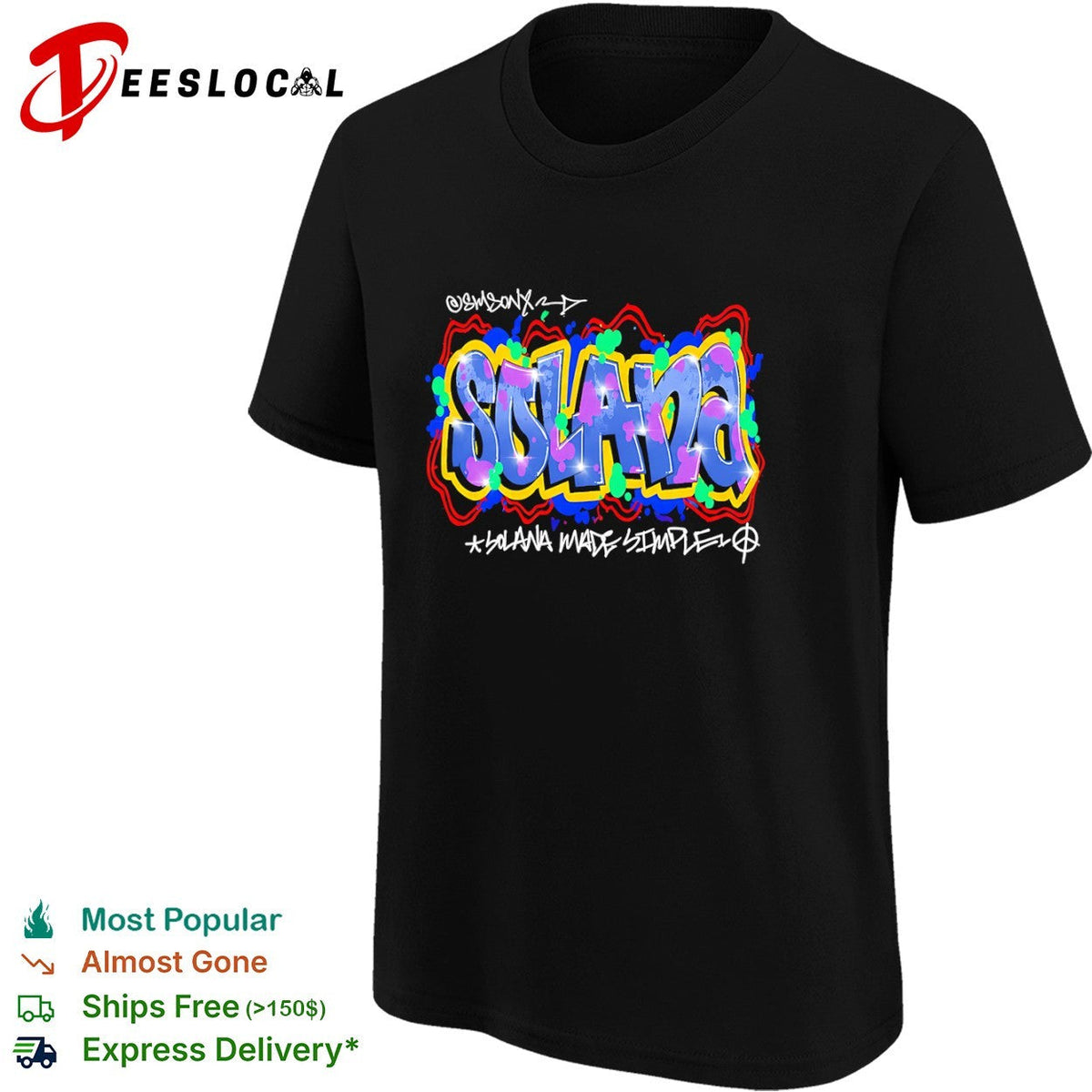 Solana Solana Made Simple graffiti shirt Unisex