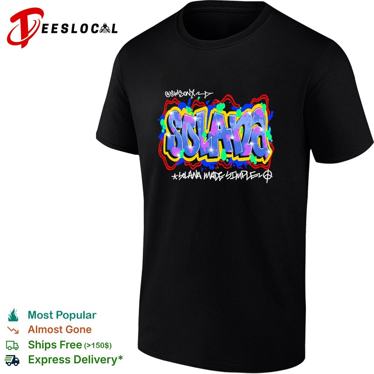 Solana Solana Made Simple graffiti shirt Unisex