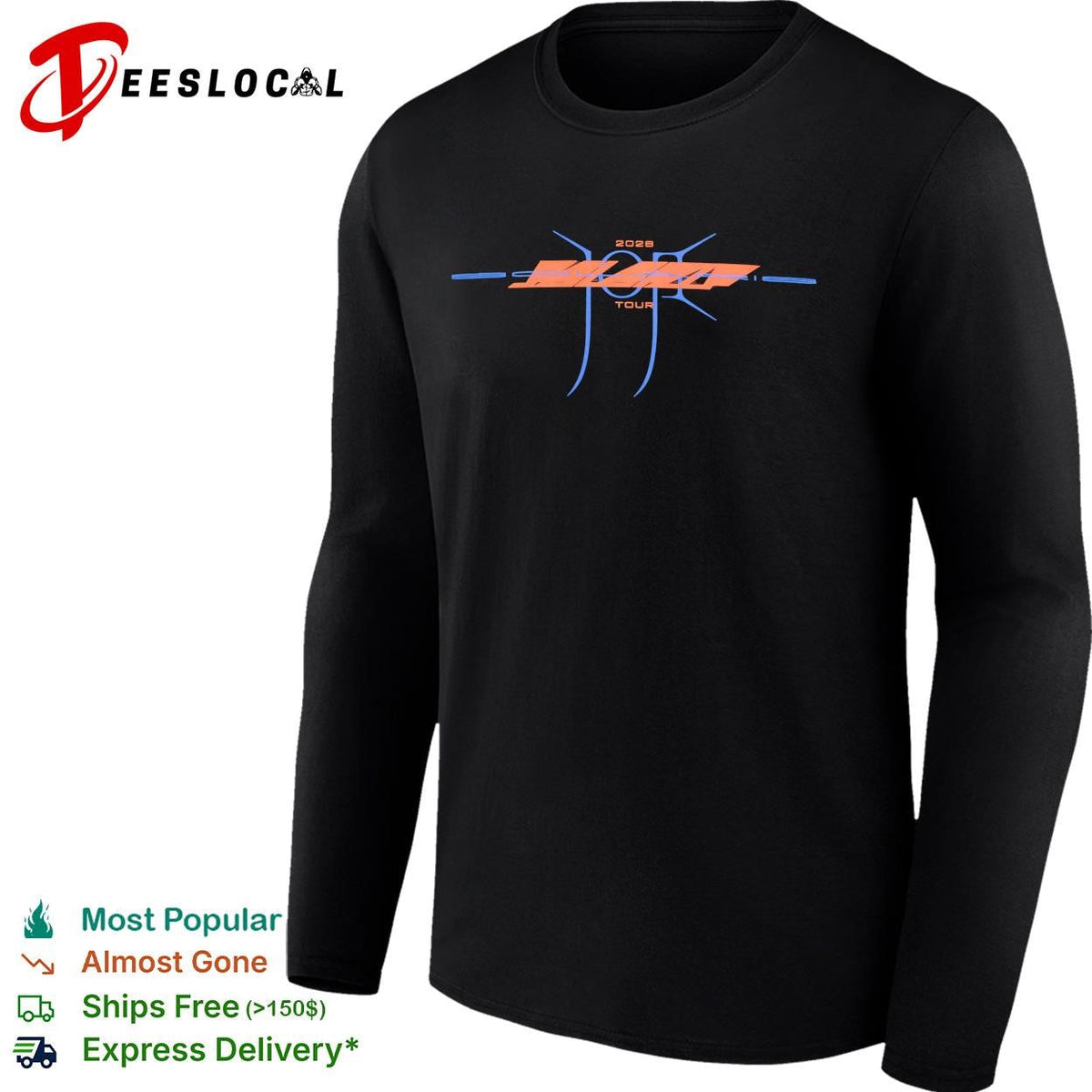 Solaris 2028 concert tour abstract slash logo neon graphic shirt Unisex