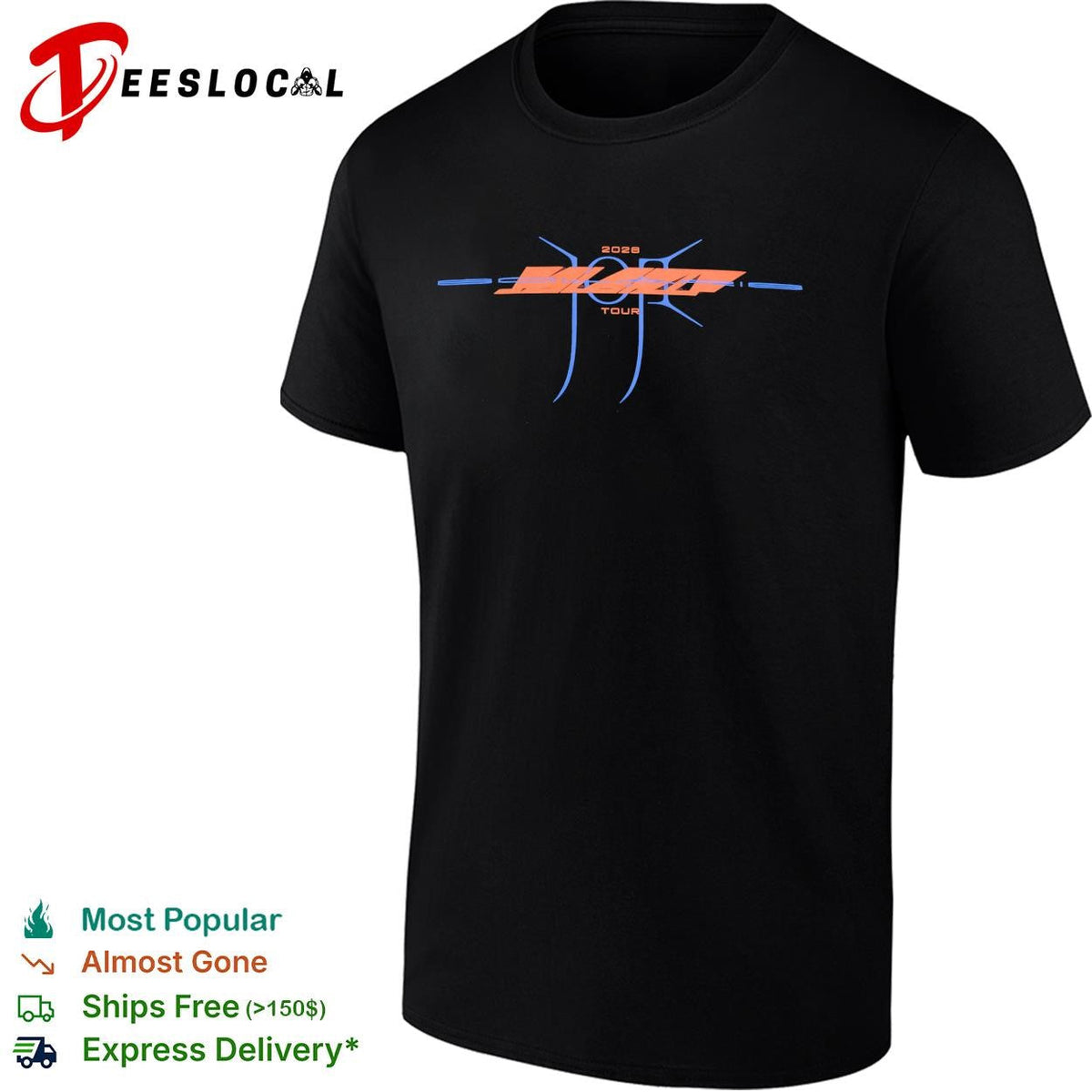 Solaris 2028 concert tour abstract slash logo neon graphic shirt Unisex
