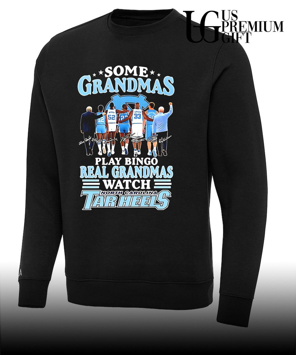 Some Grandmas play bingo real grandmas watch North Carolina Tar Heels signature shirt Unisex
