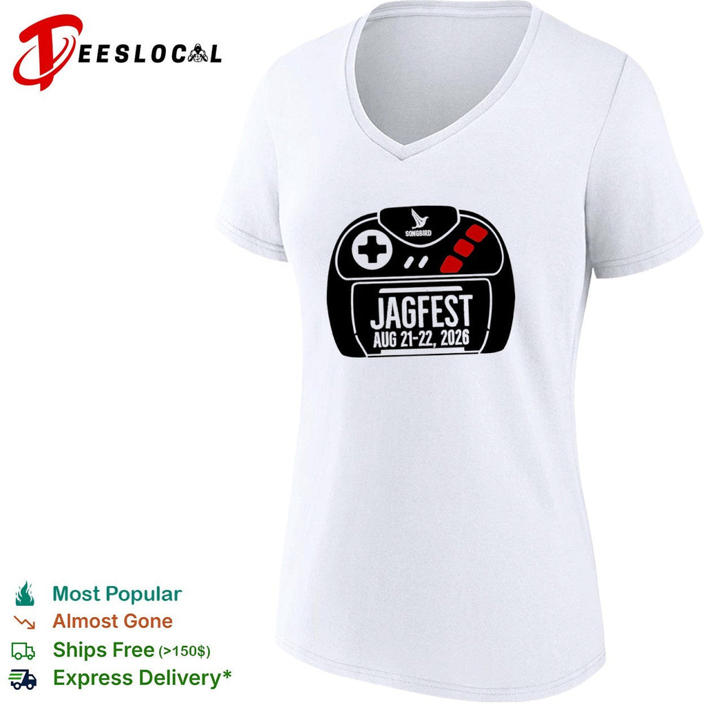 Songbird Jagfest Aug 21 22 2026 Atari Jaguar Video Game Retro Gaming Event shirt Unisex