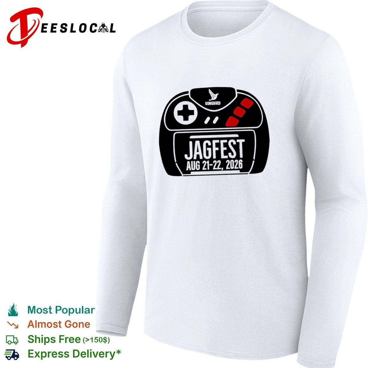 Songbird Jagfest Aug 21 22 2026 Atari Jaguar Video Game Retro Gaming Event shirt Unisex