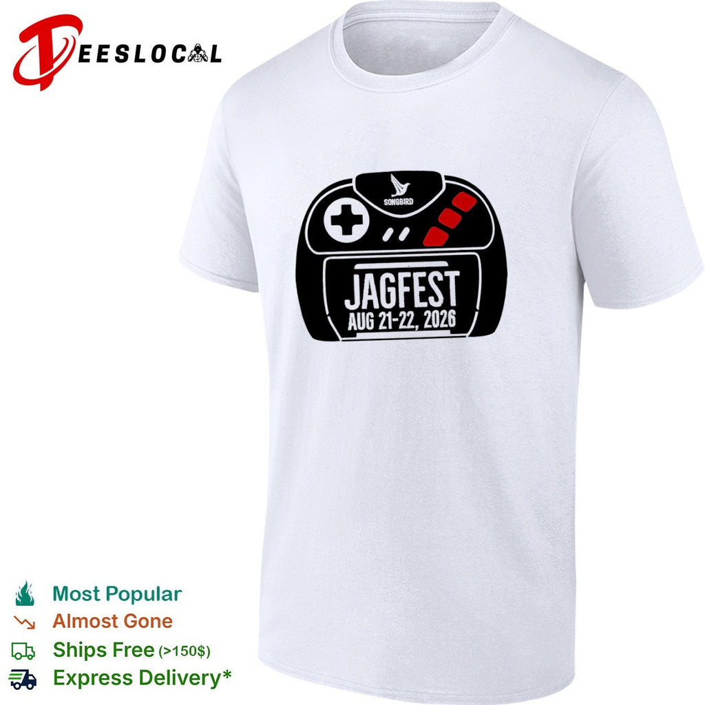 Songbird Jagfest Aug 21 22 2026 Atari Jaguar Video Game Retro Gaming Event shirt Unisex