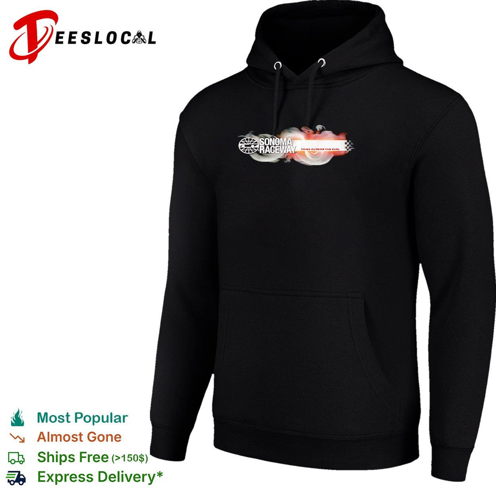 Sonoma Raceway think outside the oval bold logo smoke art shirt Unisex