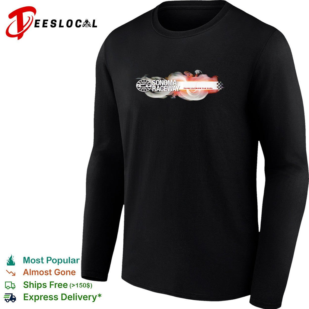 Sonoma Raceway think outside the oval bold logo smoke art shirt Unisex