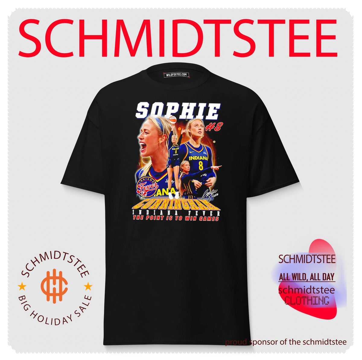 Sophie Cunningham Indiana Fever The Point Is to Win Games shirt (3) Unisex