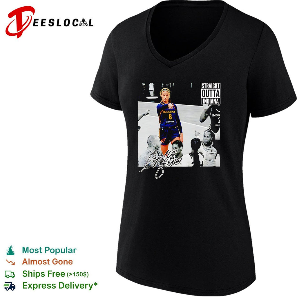 Sophie Cunningham Indiana Fever pointing straight outta Indiana meme shirt Unisex