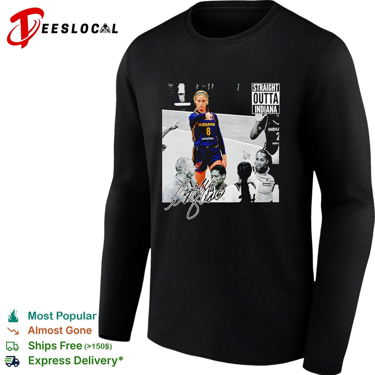 Sophie Cunningham Indiana Fever pointing straight outta Indiana meme shirt Unisex