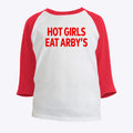 Sophie Cunningham Wearing Hot Girls Eat Arby’s Raglan Sleeve Unisex