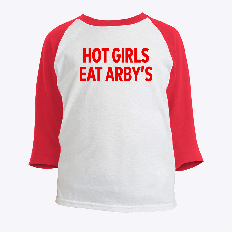 Sophie Cunningham Wearing Hot Girls Eat Arby’s Raglan Sleeve Unisex