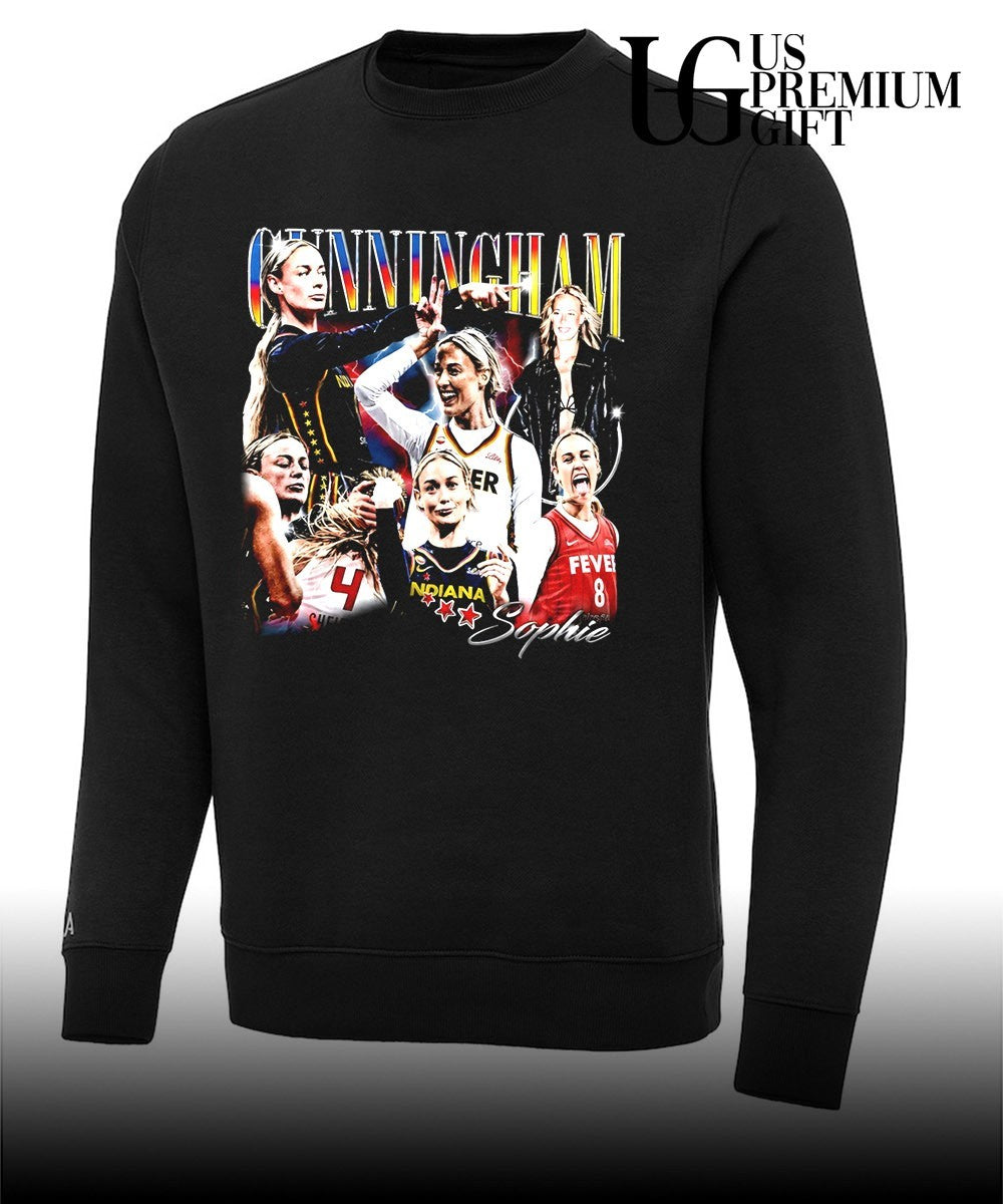 Sophie Cunningham pointing Indiana Fever WNBA signature graphic shirt Unisex