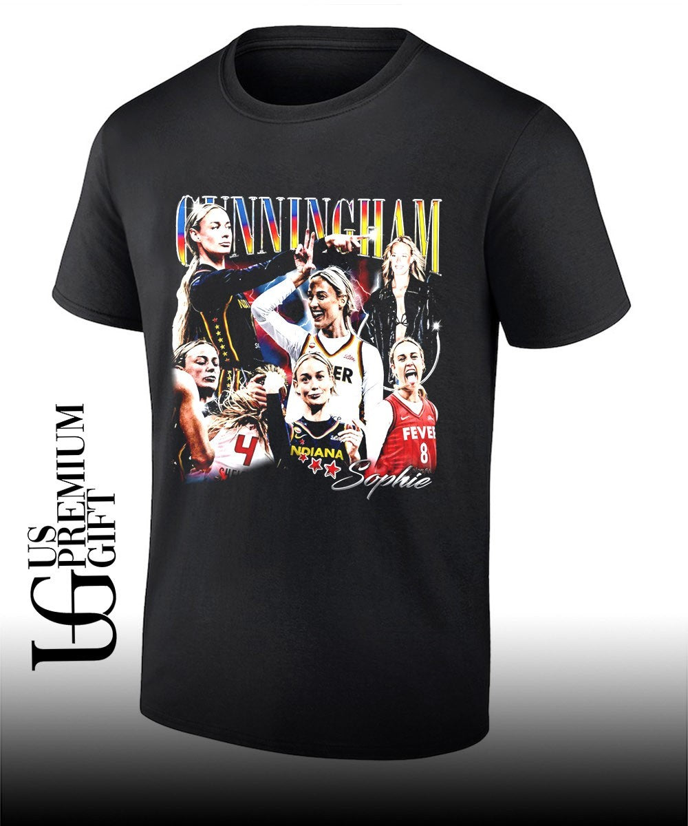Sophie Cunningham pointing Indiana Fever WNBA signature graphic shirt Unisex