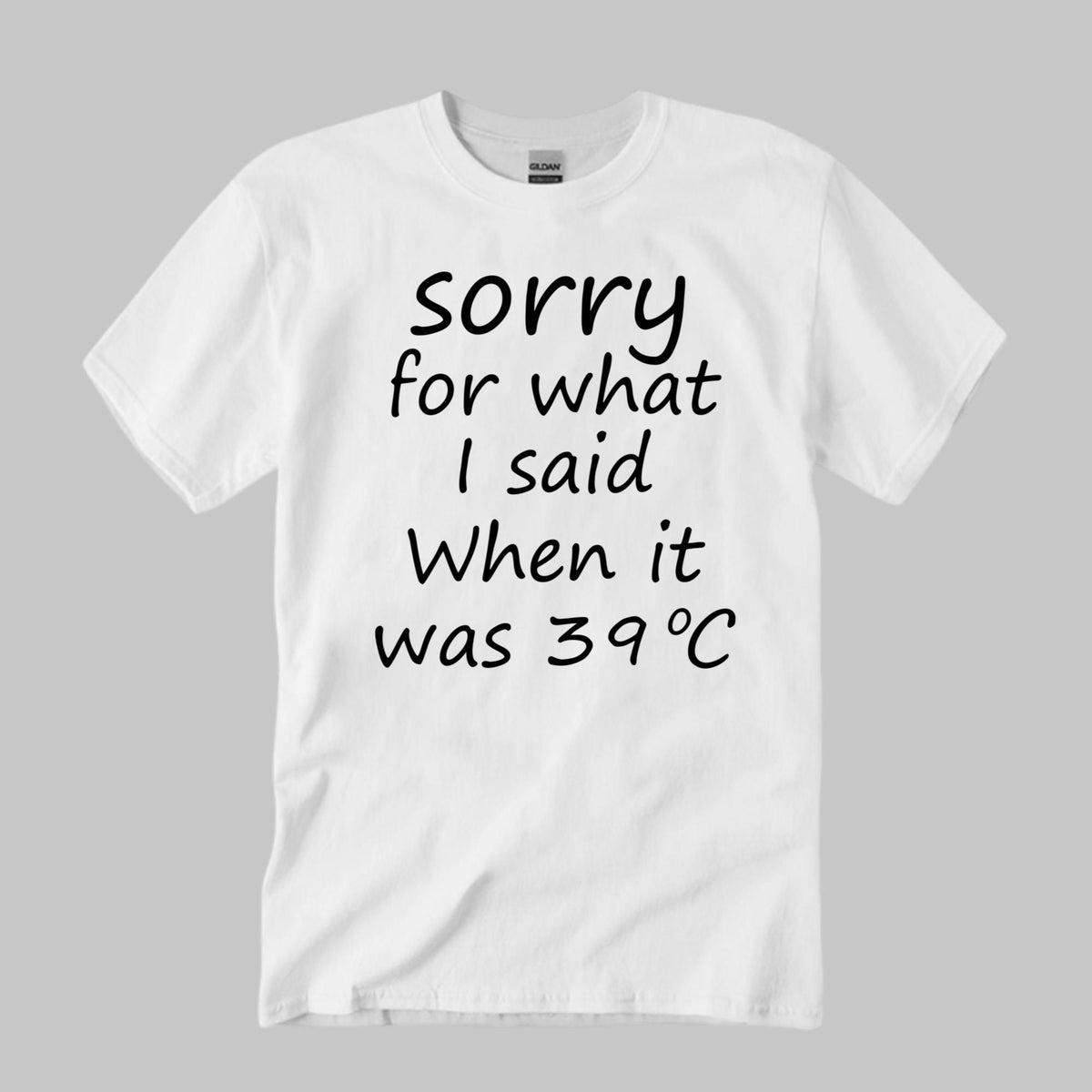 Sorry For What I Said When It Was 39 Degrees Celsius Shirt Unisex
