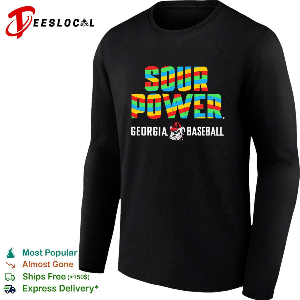 Sour Power Georgia Baseball Bulldog Mascot Sport Candy Theme Logo shirt Unisex