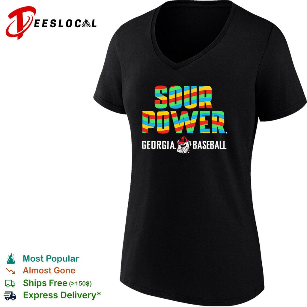 Sour Power Georgia Bulldog Baseball Mascot shirt Unisex