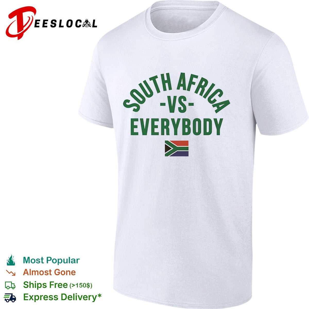 South Africa vs everybody flag soccer pride shirt Unisex