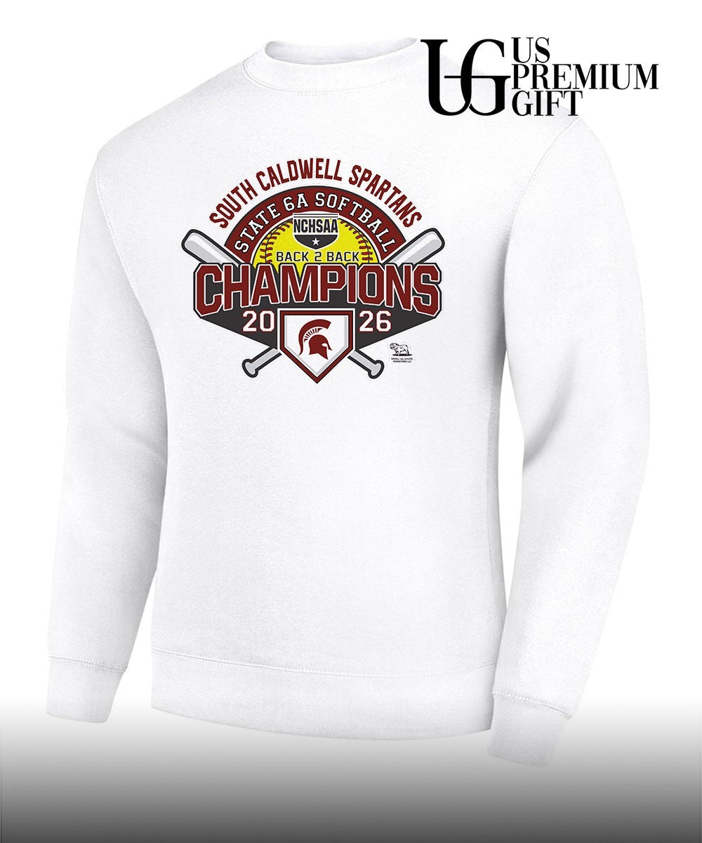 South Caldwell Spartans Back-to-back NCHSAA 6A Softball State Champions 2026 shirt Unisex