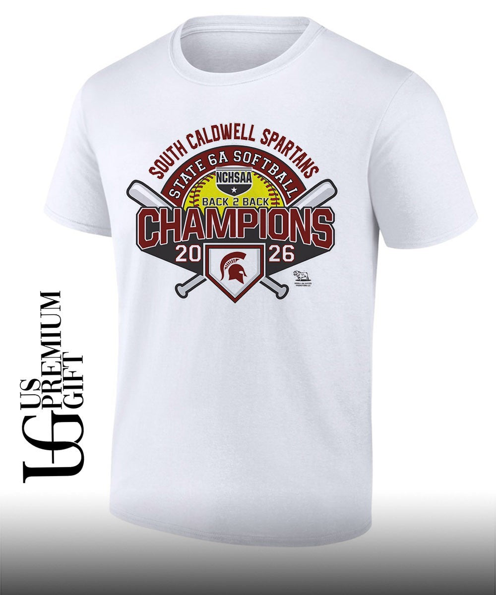 South Caldwell Spartans Back-to-back NCHSAA 6A Softball State Champions 2026 shirt Unisex
