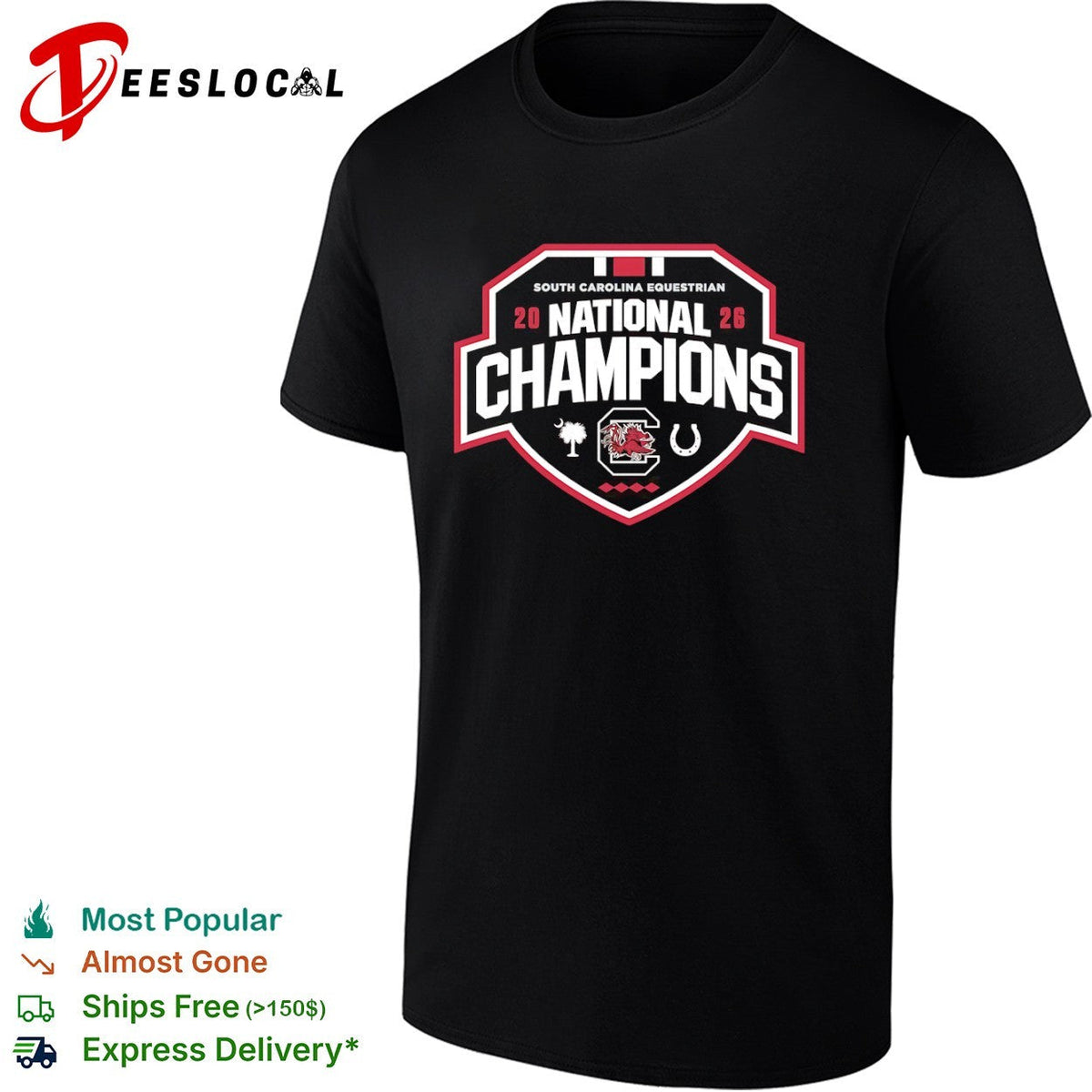 South Carolina Equestrian 20 26 National Champions Gamecock Logo Team shirt Unisex