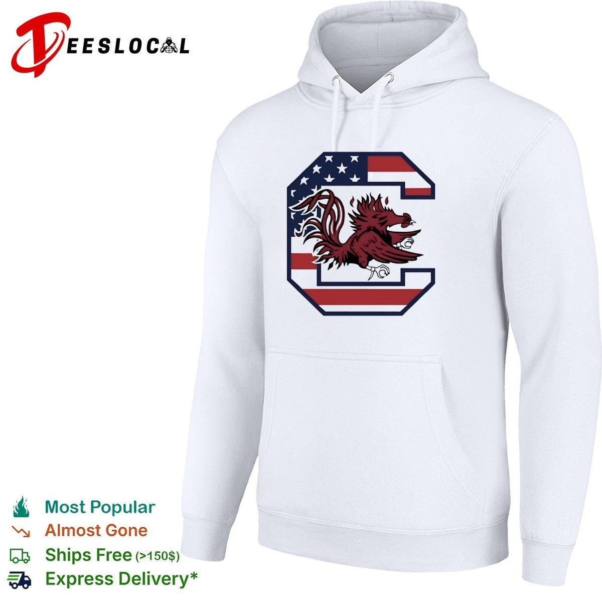 South Carolina Gamecocks Logo with American Flag shirt Unisex