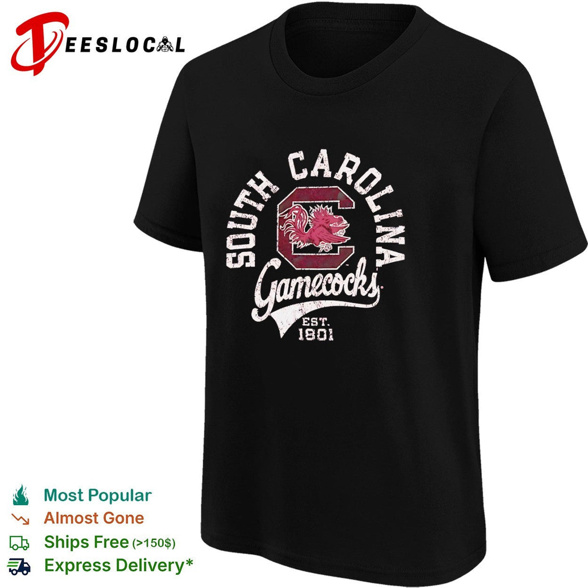 South Carolina Gamecocks est 1801 NCAA shirt Unisex