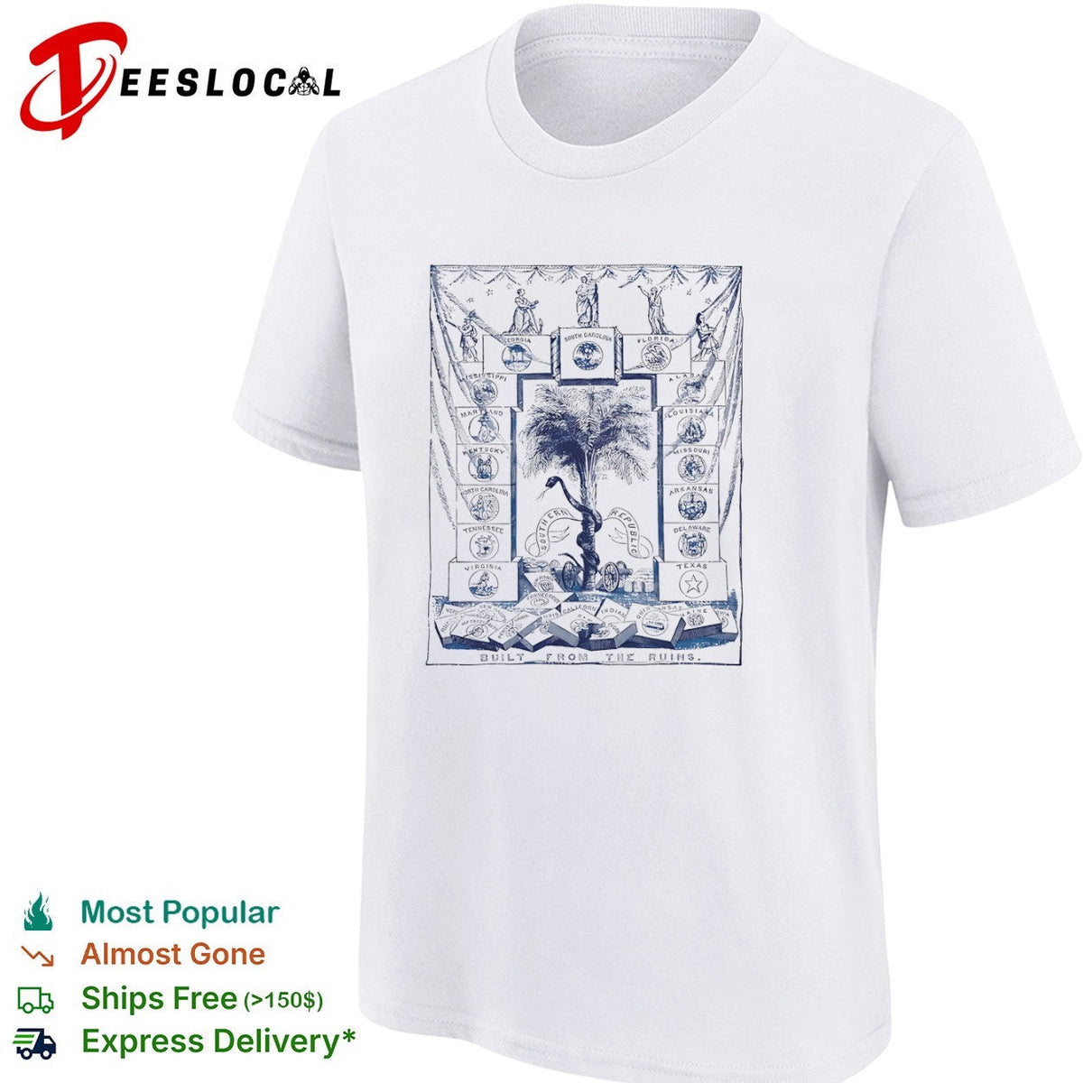 Southern Republic Built From the Ruins South Carolina Georgia Florida shirt Unisex