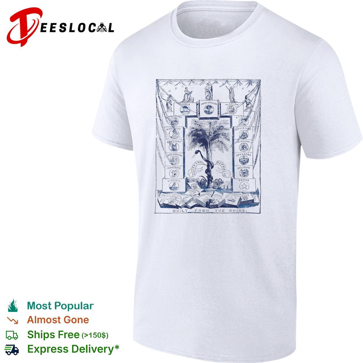 Southern Republic Built From the Ruins South Carolina Georgia Florida shirt Unisex