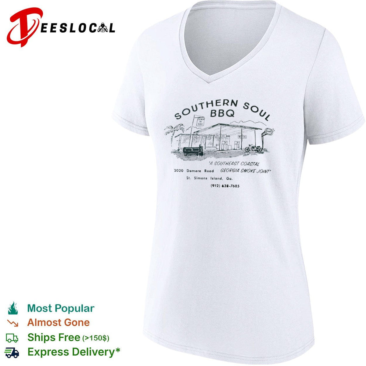 Southern Soul BBQ 2020 Demere Road St Simons Island Ga A Southeast Coastal Smoke shirt Unisex