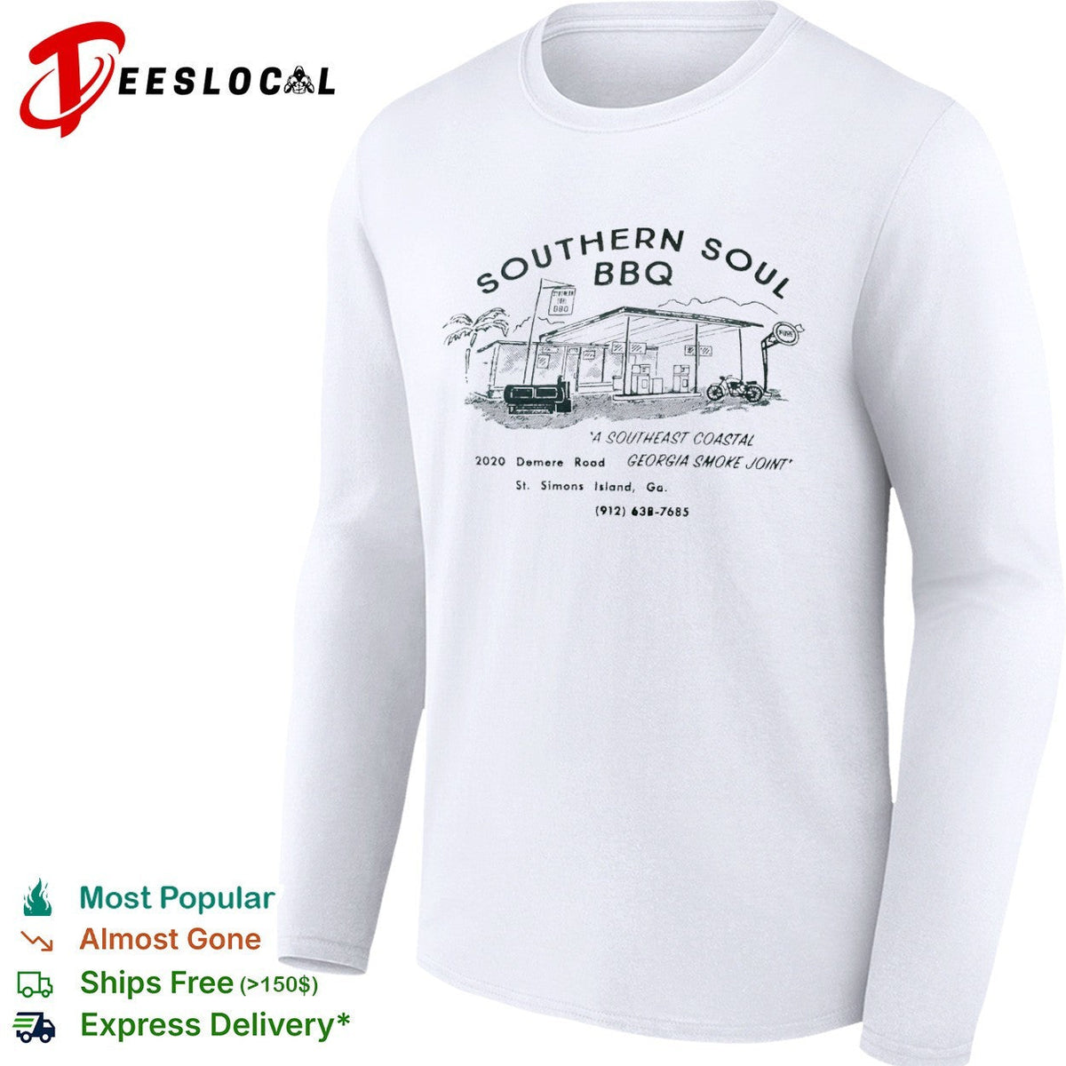 Southern Soul BBQ 2020 Demere Road St Simons Island Ga A Southeast Coastal Smoke shirt Unisex