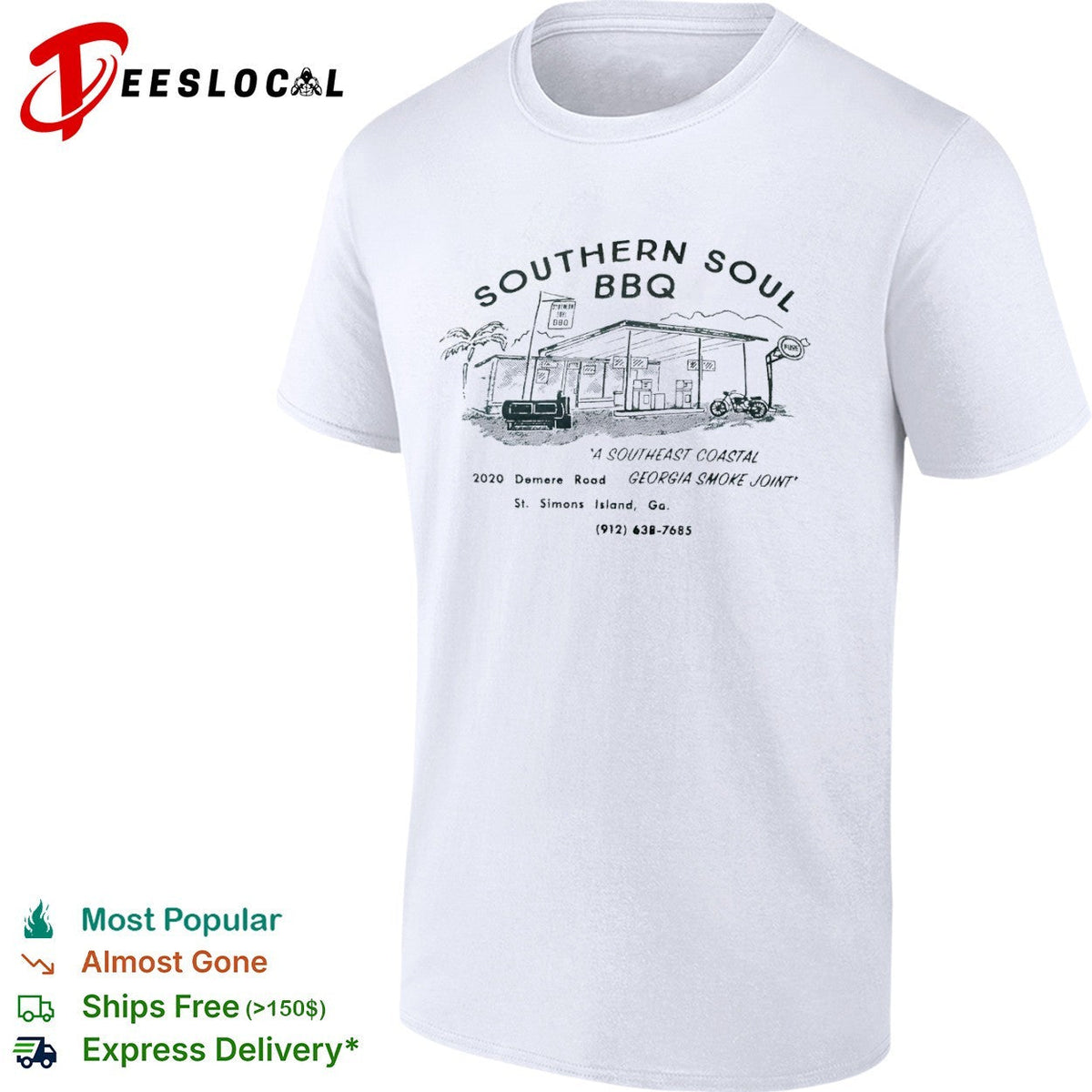Southern Soul BBQ 2020 Demere Road St Simons Island Ga A Southeast Coastal Smoke shirt Unisex