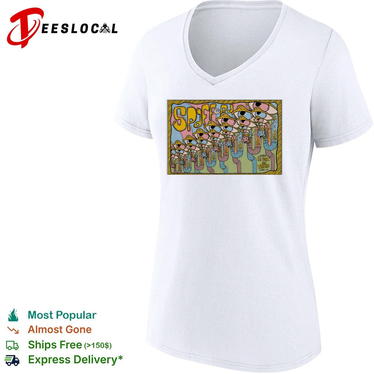 Spafford 6 17 26 Hobart Art Theater Hobart IN Surreal Eye Pipe Cartoon shirt Unisex