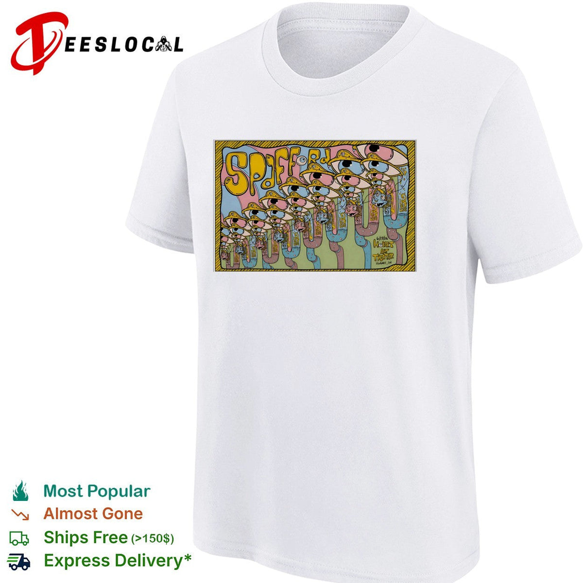 Spafford 6 17 26 Hobart Art Theater Hobart IN Surreal Eye Pipe Cartoon shirt Unisex