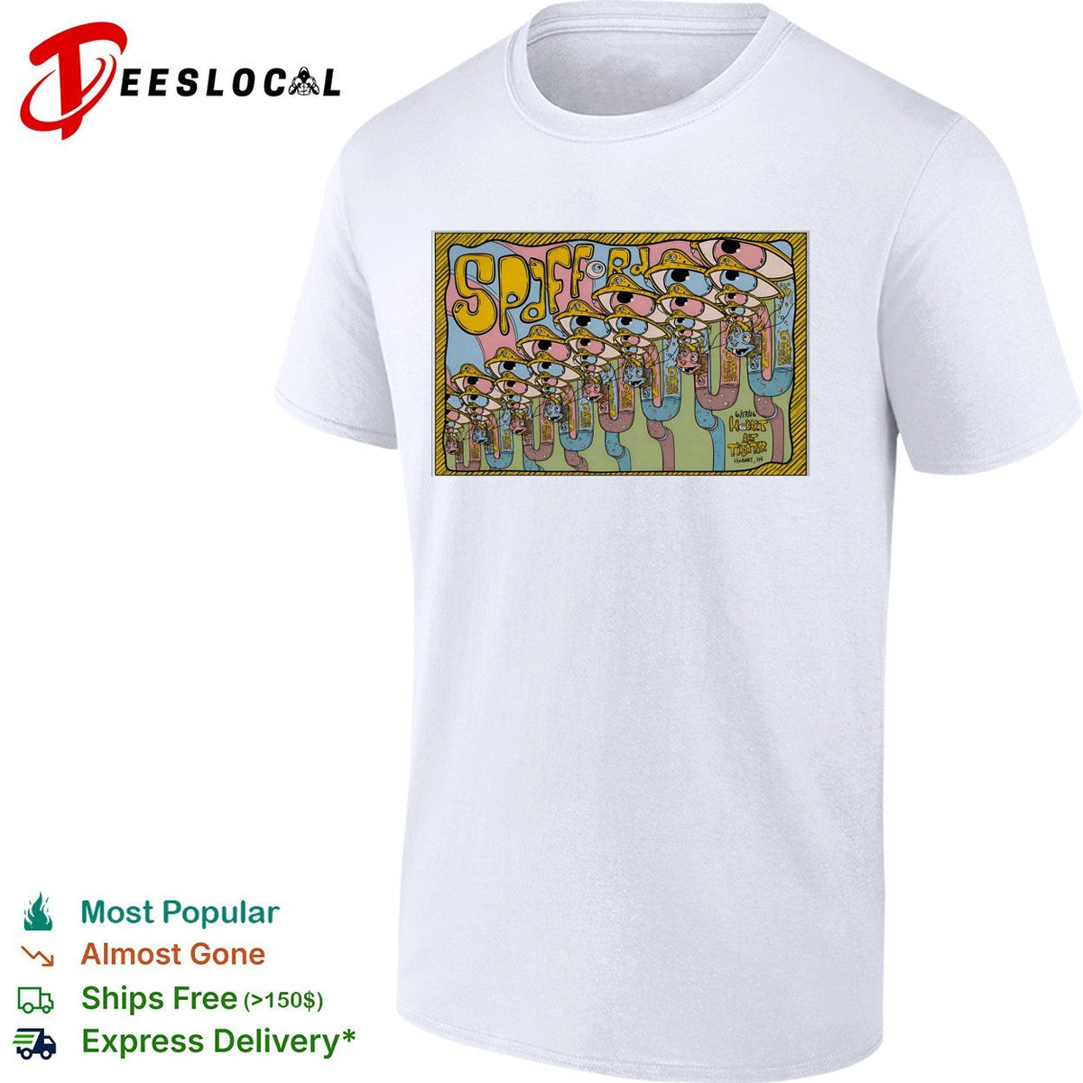 Spafford 6 17 26 Hobart Art Theater Hobart IN Surreal Eye Pipe Cartoon shirt Unisex