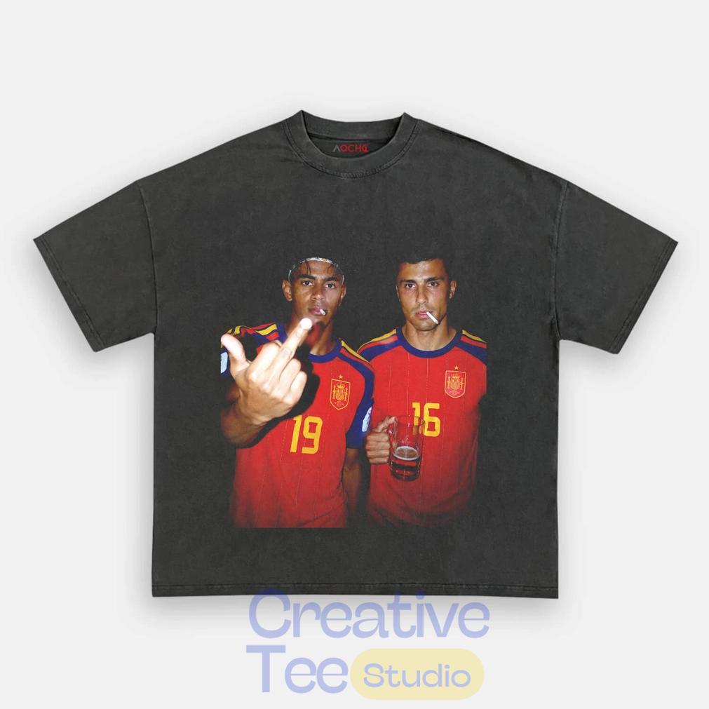 Spain Football Rodri x Lamal Drunk Middle Finger Unisex