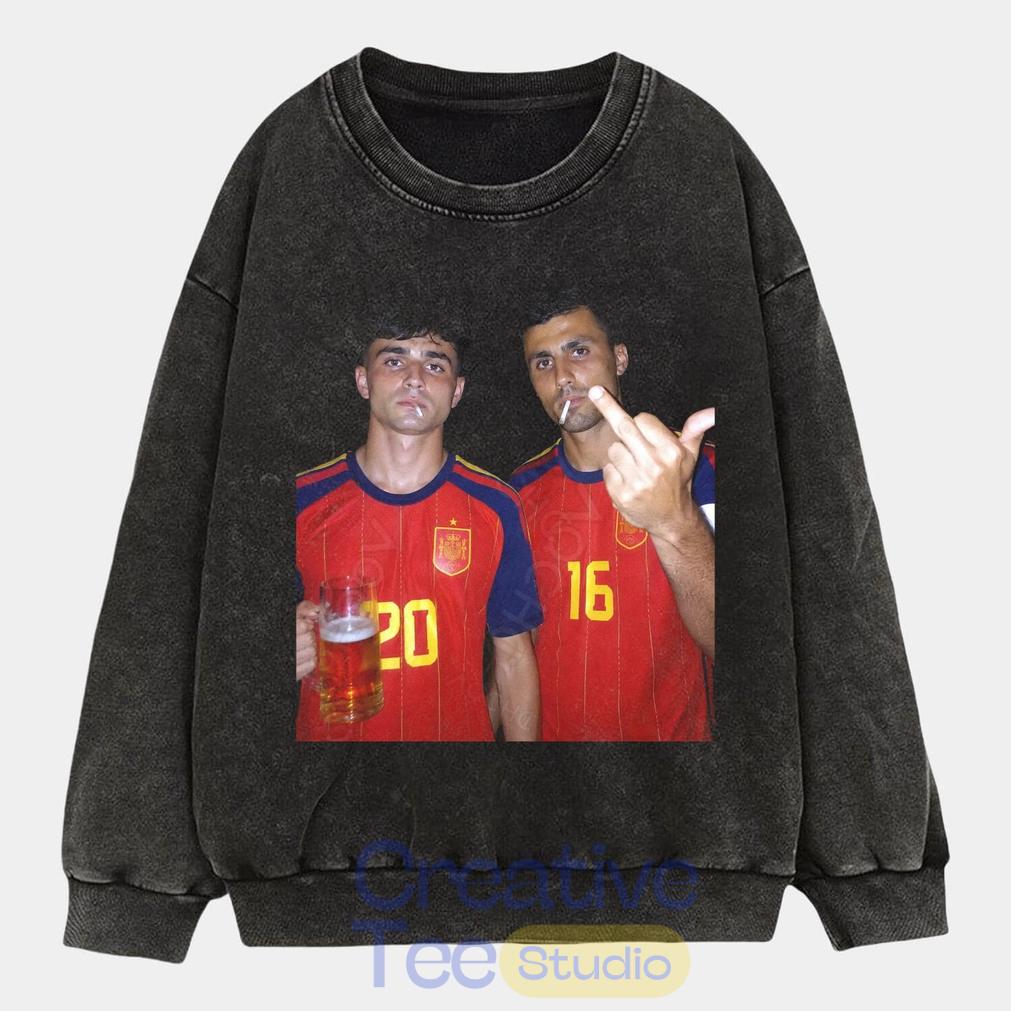 Spain Football Rodri x Pedri Drunk Middle Finger Unisex