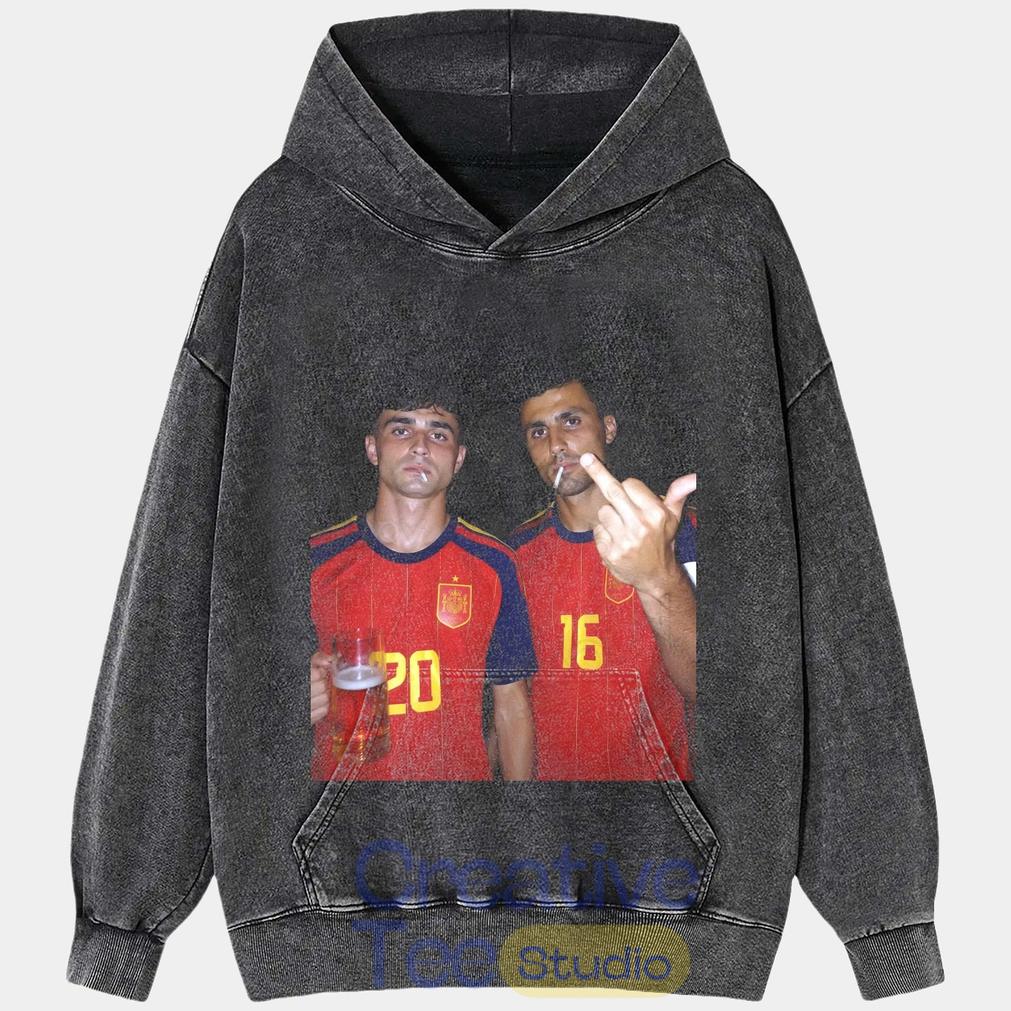 Spain Football Rodri x Pedri Drunk Middle Finger Unisex
