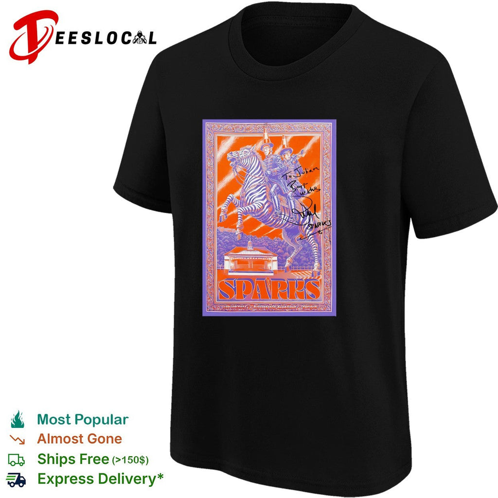 Sparks zebra rider vintage tour poster shirt Unisex