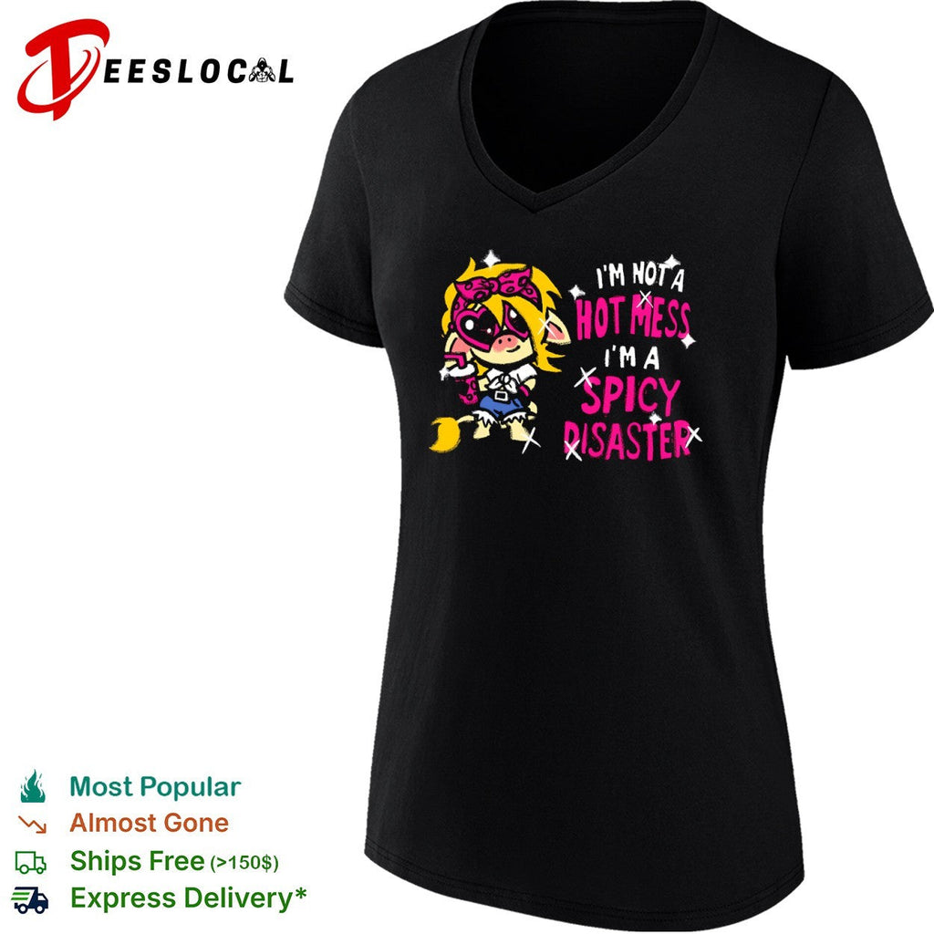 Spicy Disaster I am not a hot mess chibi cow shirt Unisex