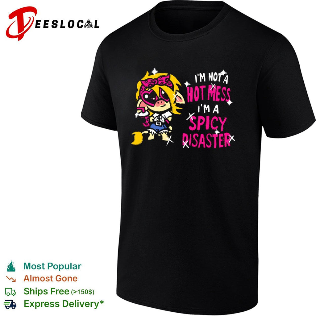 Spicy Disaster I am not a hot mess chibi cow shirt Unisex