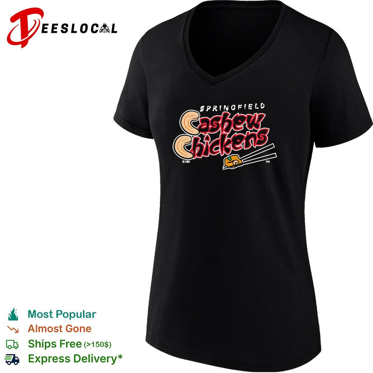 Springfield Cashew Chickens Baseball Team Shirt Unisex