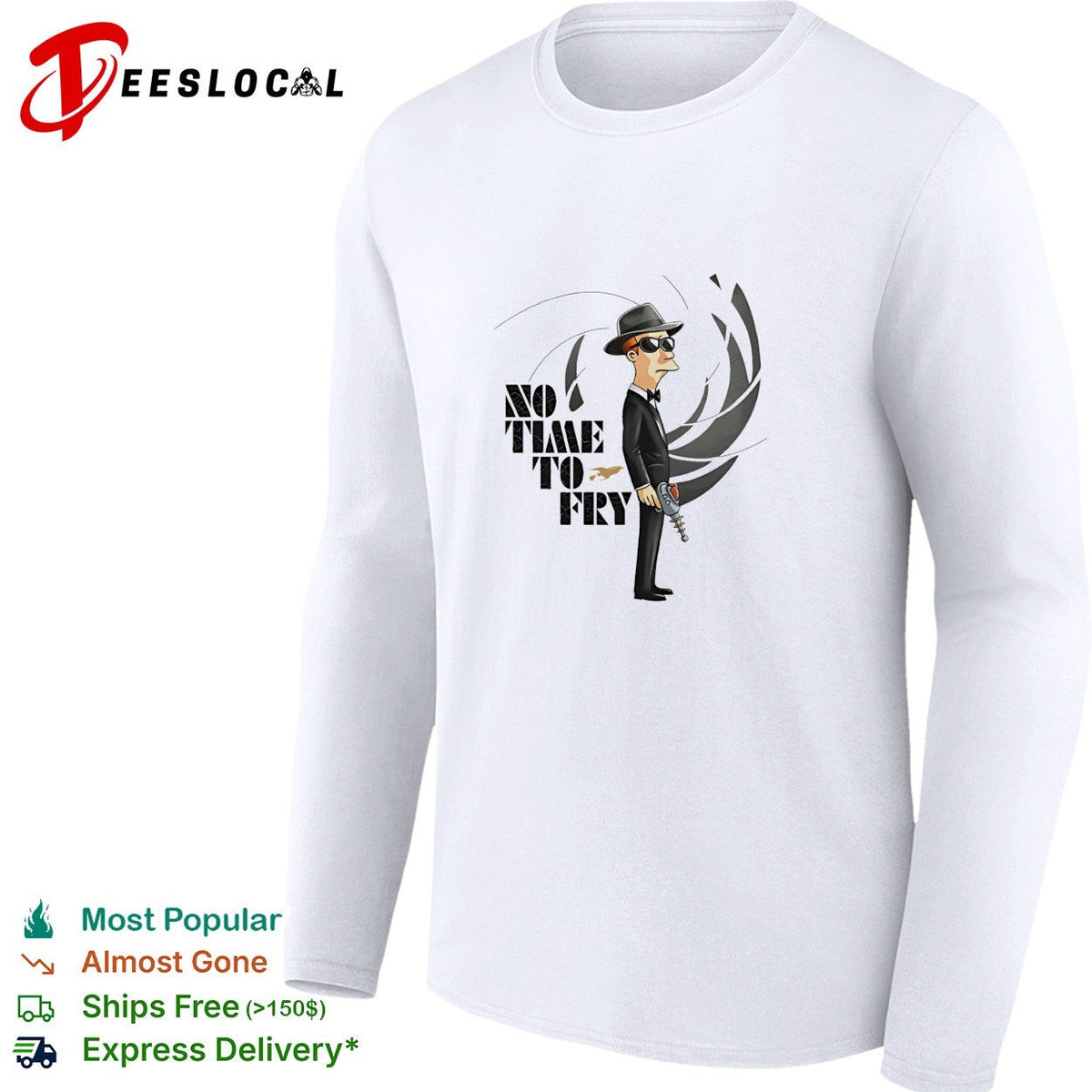 Spy holding fish no time to fry shirt Unisex